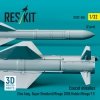 RESKIT RS32-0506 Exocet missiles (2 pcs) (Sea King, Super Etendard, Mirage 2000, Rafale, Mirage F.1) (3D Printed) 1/32